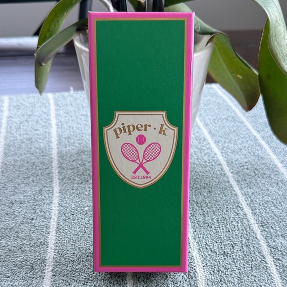 Piper K Tennis Key Chain & Bag Charm - Gold and Green - Picture 3 of 3